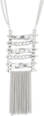 Karine Sultan Boho Tassel Necklace in Silver at Nordstrom Rack