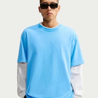 Nike Mens Nike Sportswear Loose T-Shirt in Blue | IX2080-458