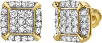 LuvMyJewelry Cuffs 14K Yellow Gold Diamond Stud Earrings - 0.96ct. at Nordstrom
