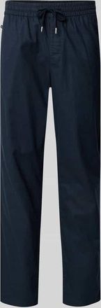 Matinique Straight Fit Leinenhose mit elastischem Bund Modell Barton in Marine, Gr&ouml;&szlig;e XXL