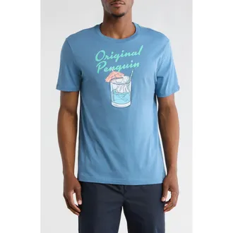Original Penguin Penguin Ice Graphic T-Shirt in Copen Blue at Nordstrom Rack, Size Xx-Large