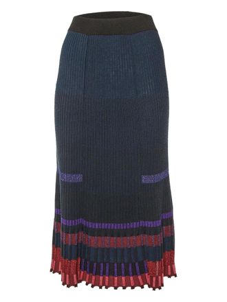 Kenzo ribbed midi skirt - Black