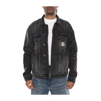 Carhartt Work in Progress Helston Jacket - Heren - Spijkerjassen - Zwart - S - Katoen - Jassen