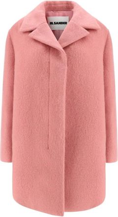 Jil Sander Wool Kaban Coat - Dames - Mantel - Roze - XL - Wol - Jassen