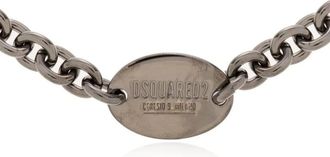 Dsquared2 Armbänder - Ceresio 9 Logo Tag Chain Necklace - Gr. ONE SIZE - in Silber - für Damen