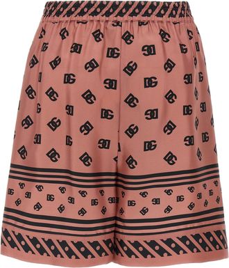 Dolce & Gabbana Womens Multicolor Silk Bermuda Shorts