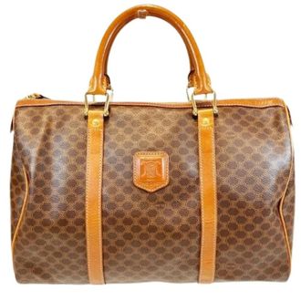 Celine Pre-owned Macadam Coated Canvas Boston Bag - unisex - Celine Vintage - Vintage Weekend Bags - Brown - ONE SIZE - Pre-owned