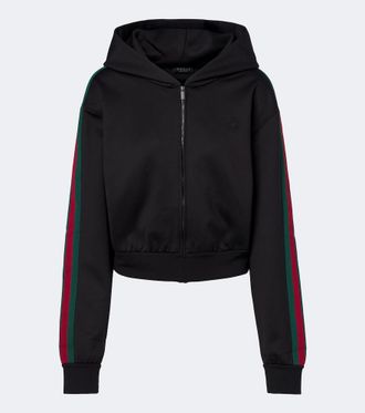 Gucci Sudadera con capucha de jersey con Web