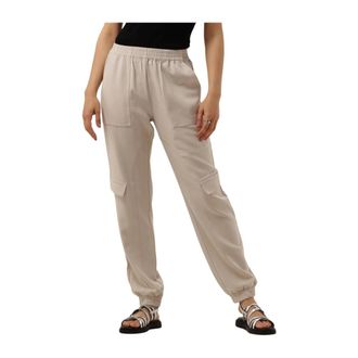Bruuns Bazaar Dames, Broeken, Beige, Maat: XS Poliester