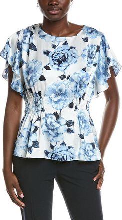 Anne Klein Flutter Printed Blouse