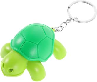Supvox Turtle LED Light Up Keychain with Sound, Green Mini Animal Key Ring for Backpack, Car, and Bag Accessories, Fun Party Favors and Travel Pendant