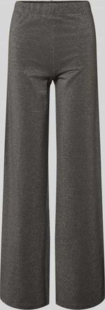 Oh April Schimmernde Flared Hose mit elastischem Bund Modell Loui in Anthrazit, Gr&ouml;&szlig;e XL