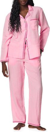 Bedhead Pajamas Linen Pajamas in Pink Lady at Nordstrom, Size X-Small