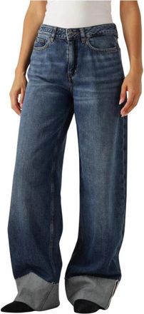 Drykorn Wijde Blauwe Jeans Medley_2 - Dames - Loose Fit Jeans - Blauw - W27 L34 - Katoen - Jeans