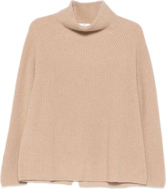 Bruno Manetti roll-neck ribbed sweater - Neutrals