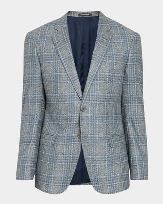 Emporio Armani Men & apos;s G Line Wool Plaid Single-Breasted Sport Coat