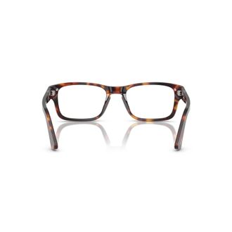 Persol 0po3364v Rectangular Acetate Eyeglasses with Tortoiseshell Pattern