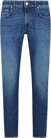 Pantaloni Torino Swing Jeans - Heren - Slim Fit Jeans - Blauw - W30 - Katoen - Jeans