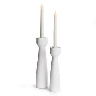 Napa Home & Garden Colton Taper Candle Holder Stands Set of 2 in White at Nordstrom
