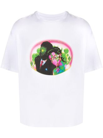 Opening Ceremony Figures slim-fit T-shirt - men - Cotton/Cotton - S - White