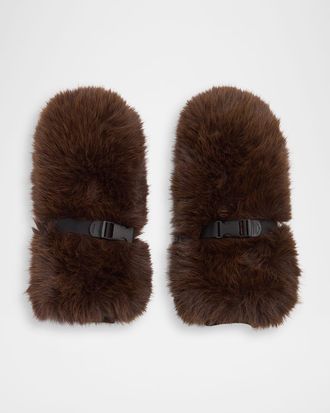 Jocelyn The Nevele Faux Fur Mittens