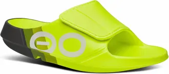 Oofos Mens Ooahh Sport Flex Slide Sandals In Electro Rally