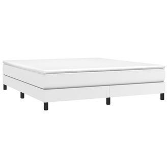 vidaXL Estructura De Cama Sin Colch&oacute;n Cuero Sint&eacute;tico Blanco 160x200cm Vidaxl