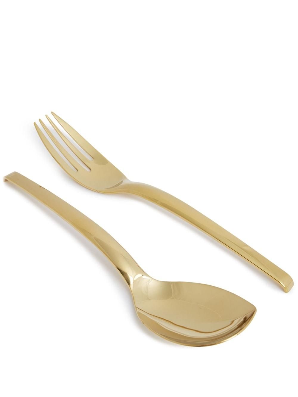 Rock Antique Besteck 24-tlg. – Edelstahl Mit PVD-Champagner-Optik, Spülmaschinenfest, Für 6 Personen