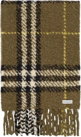 Burberry Sciarpa a Quadri Verde - - Accessories - Uomo - Verde - ONE SIZE