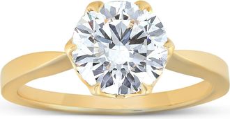 Pompeii3 2 Ct Diamond Solitaire Engagement Ring 14k Yellow Gold Lab Grown