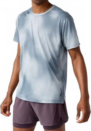 Brooks Dash Short Sleeve Printed Shirt In Euphoryc Slate
