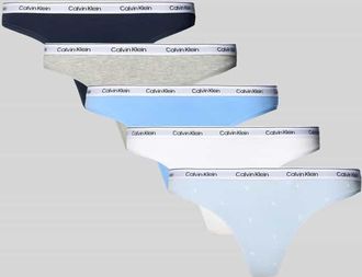 Calvin Klein Underwear String mit elastischem Bund im 5er-Pack in Hellblau, Gr&ouml;&szlig;e XL