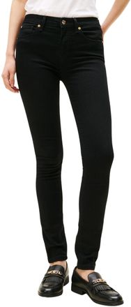 Tommy Hilfiger Womens Como Skinny Mid Rise Jeans, Black (Black), 27W/28L