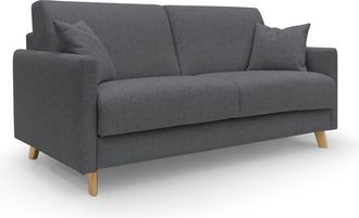 Divani.Store Edgar Sof&aacute; Cama Convertible En Tela Felis Impermeable 160 Cm (mat. 120x197) Antracita