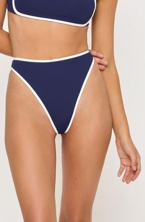 L*Space Nora Bitsy Bikini Bottoms in Midnight/Cream at Nordstrom Rack, Size X-Large