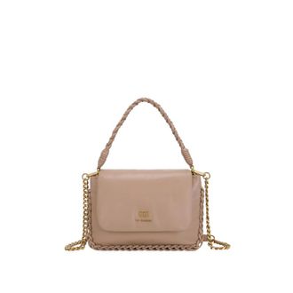 La Carrie Beige Leren Schoudertas met Kwastjes - Dames - Handtassen - Beige - ONE Size - Leer - Tassen