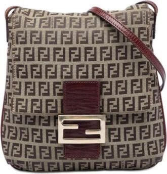Fendi Pre-owned Crossbody Bag - Dames - Vintage Schoudertas - Bruin - ONE Size - Leer - Vintage
