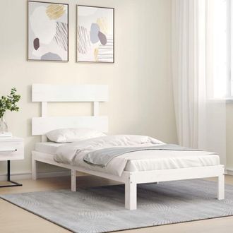 vidaXL Bed Frame without Mattress White 90x200 cm Solid Wood Pine Vidaxl