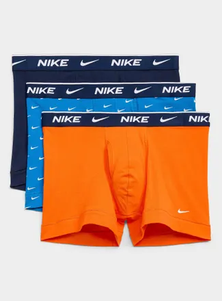 Nike Mens 4 blue/orange trunks Essential Cotton Stretch 3-pack