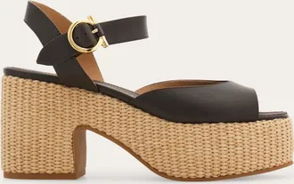 Ferragamo Women Platform sandal Brown Size 10.5