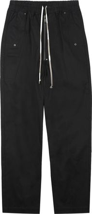 Rick Owens Relaxed Fit Pants with Elastic Waistband and Eyelet Details