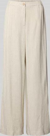 Vero Moda Wide Leg Stoffhose aus Viskose-Leinen-Mix Modell LIRU in Offwhite, Gr&ouml;&szlig;e 36
