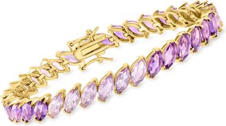 Ross-Simons Ombre Amethyst Tennis Bracelet in 18kt Gold Over Sterling