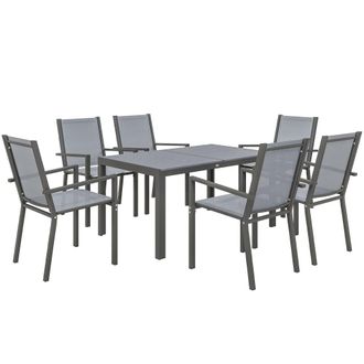 OUTSUNNY Conjunto de jard&iacute;n 150x90x73 cm gris claro