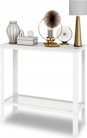 OEM Consola Atornillada Con Estante De Malla, Estilo Loft, Para Pasillo, Color Blanco Brillante