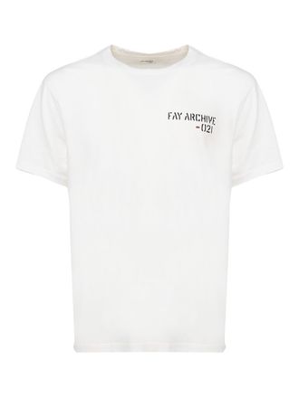 Fay Crewneck T-shirt with logo