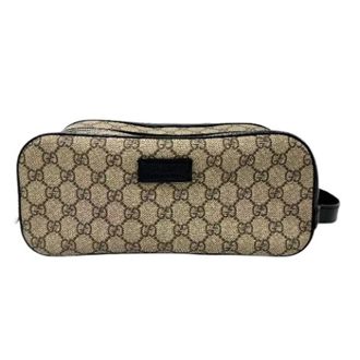 Gucci Pre-owned Clutches, unisex, Beige, Size: ONE SIZE Pre-owned GG Supreme Leather Clutch Bag