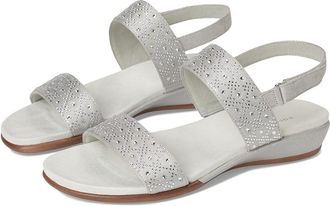 Easy Spirit Haisley Womens Sandals Silver Shimmer : 8.5 N (A), Suede