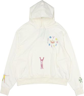 adidas originals Logo Pattern Embroidered Sports White H43970