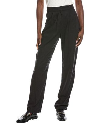 WeWoreWhat Pleated Linen-Blend Pant